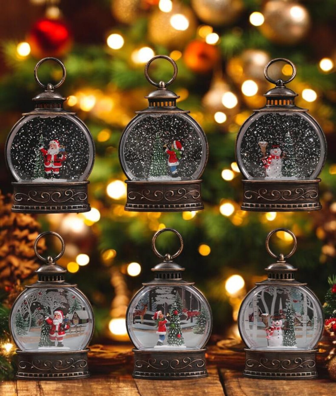 Christmas Snow Globe Lantern: Nativity Scene Wind Lamp