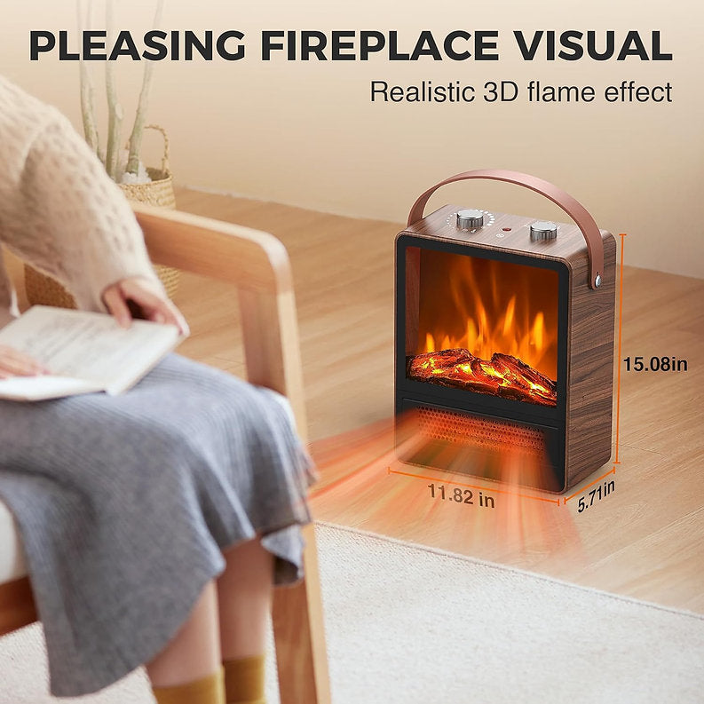 🔥Electric Portable Fireplace Heater - 🎄Christmas Decorations✨