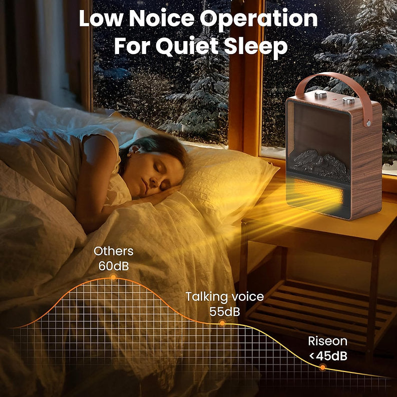 🔥Electric Portable Fireplace Heater - 🎄Christmas Decorations✨