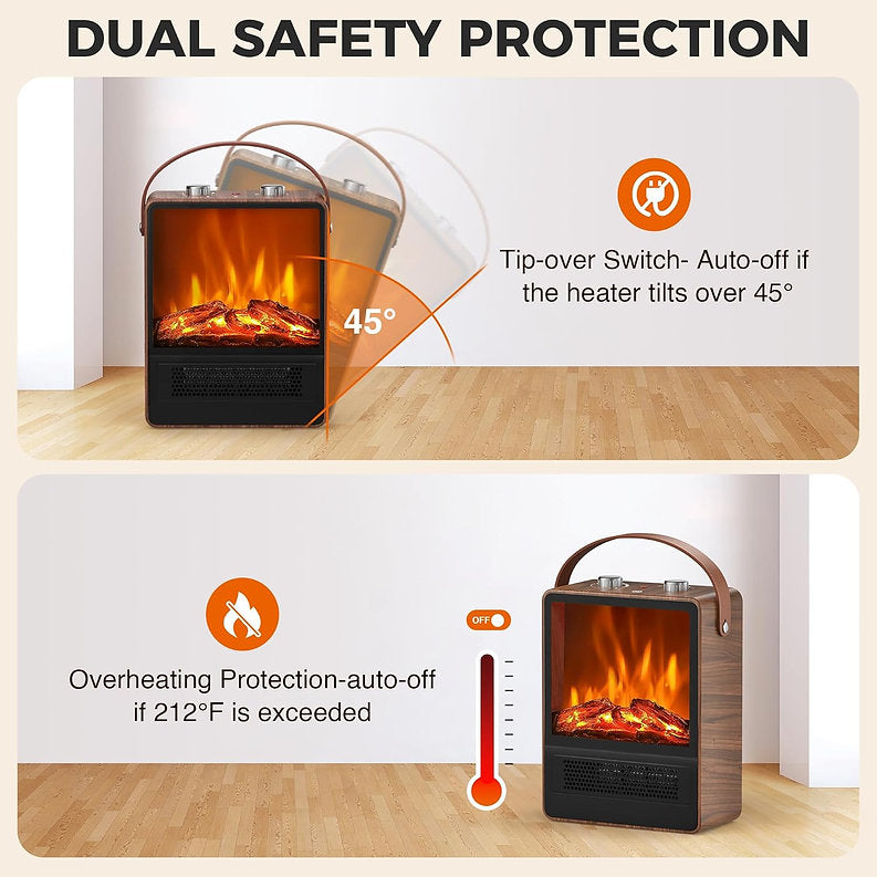 🔥Electric Portable Fireplace Heater - 🎄Christmas Decorations✨