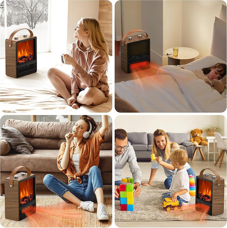 🔥Electric Portable Fireplace Heater - 🎄Christmas Decorations✨